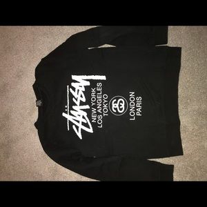 STUSSY BLACK CREWNECK